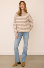 Beige-and-cream striped Wanda Pullover Sweater