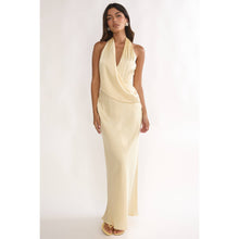 One and Only Collective - SLEEVELESS HALTER COWL NECK MAXI DRESS: BUTTER / XS-S-M-L(1-3-2-1)