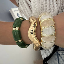 Lyonlee - Resin Statement Cuff Bracelet: 8