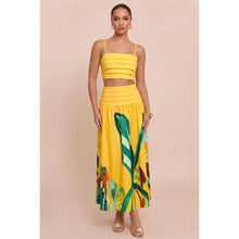Luxxel - PARADISE PLEATED SKIRT SET: AMBER MULTI / S-M-L(2-2-2)