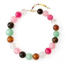 Lyonlee - Multicolor Oversized Beaded Statement Necklace: 4