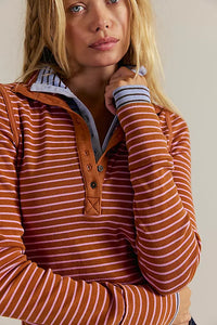 Lake Henley Stripe Top