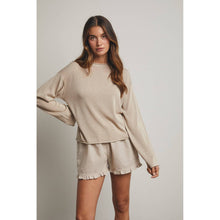 Wishlist Apparel - LIGHTWEIGHT ROLLED HEM SWEATER / WL25-12104: MELON / L