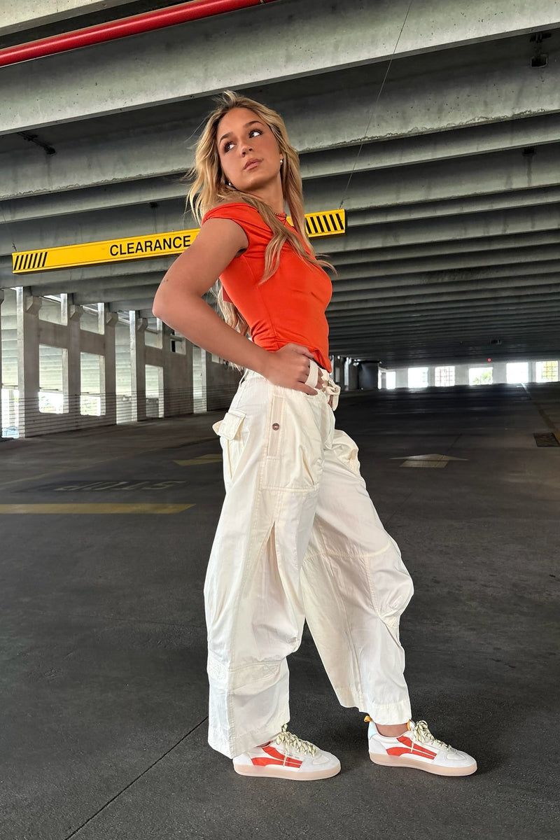 Onset Pull-On Parachute Pants Tofu - Free People We The Free