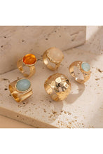 Lyonlee - Chunky Ring Set with Gemstones: 4