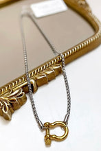 Locket Necklace: Silver with Gold Pendant