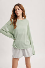 Wishlist Apparel - LIGHTWEIGHT ROLLED HEM SWEATER / WL25-12104: MELON / L