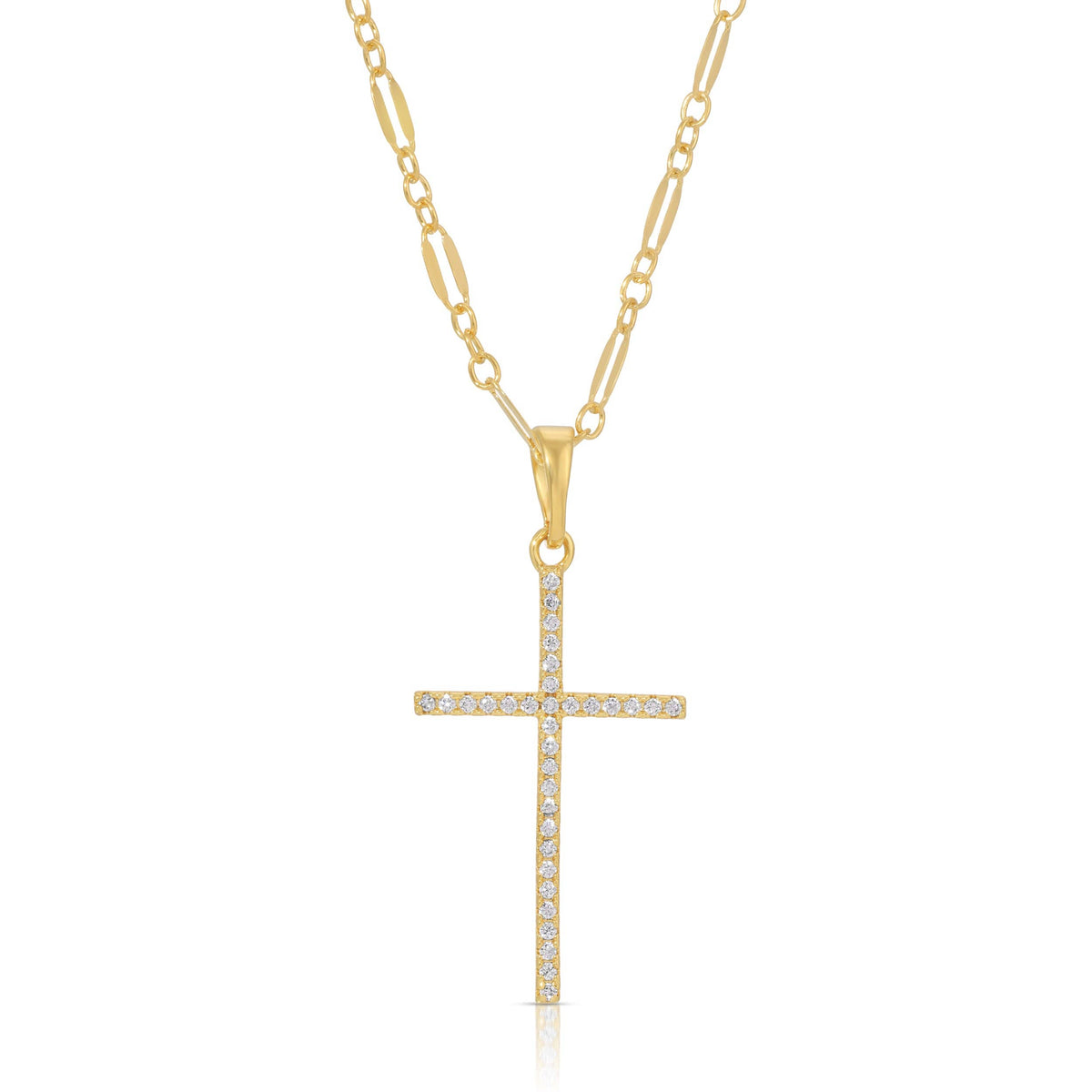 CZ Cross Whisper Necklace