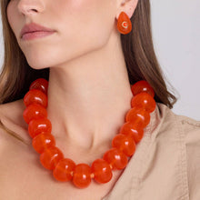 Michael Nash Jewelry - Rosamund Orange Resin Pierced Earrings