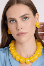 Rosamund Ochre Resin Pierced Earrings