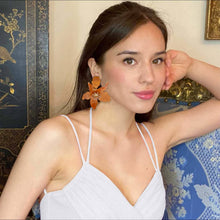 Michael Nash Jewelry - Aurelia Caramel Floral Resin Drop Earrings