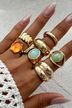 Lyonlee - Chunky Ring Set with Gemstones: 1