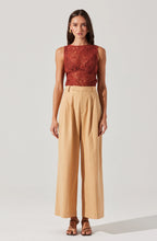 sleeveless rust floral lace top womens clothing astr the label