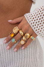 Lyonlee - Chunky Ring Set with Gemstones: 4