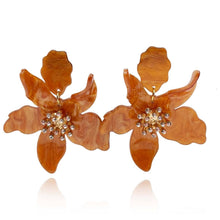 Michael Nash Jewelry - Aurelia Caramel Floral Resin Drop Earrings