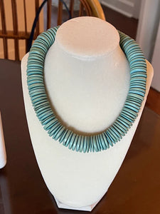 Turquoise Coconut Shell Necklace