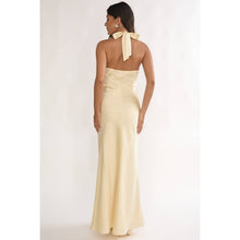 One and Only Collective - SLEEVELESS HALTER COWL NECK MAXI DRESS: BUTTER / XS-S-M-L(1-3-2-1)