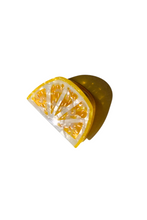 Solar Eclipse Hand-Painted Citrus Slice Hair Claw Clip
