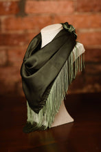 Olive green Tatum James Designs Solid Fringe Scarf