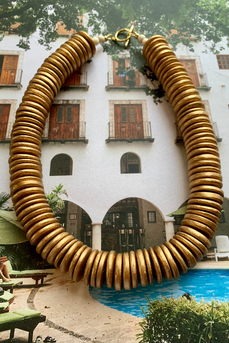 Gold Coconut Shell Necklace