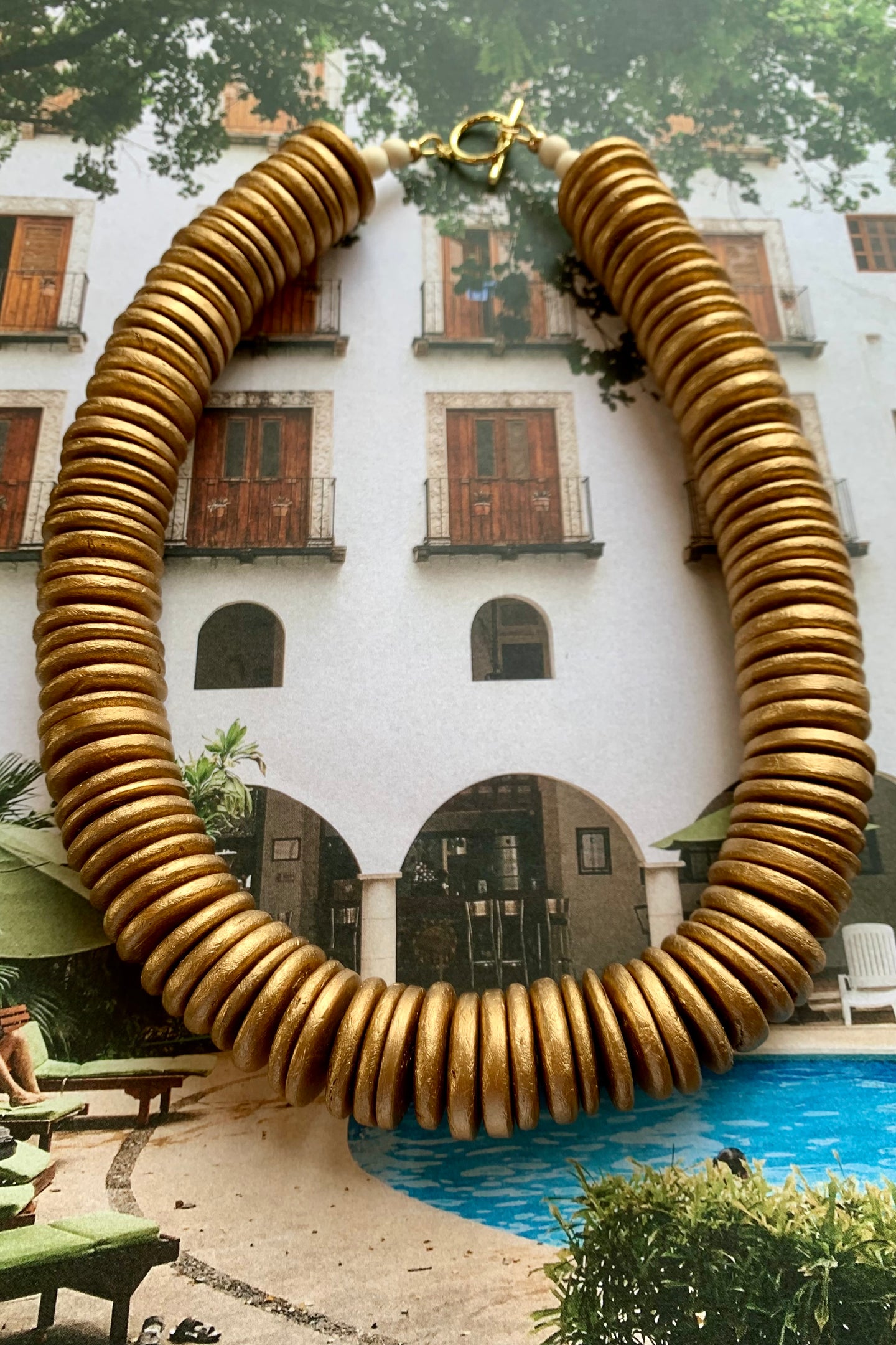 Gold Coconut Shell Necklace