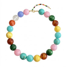 Lyonlee - Multicolor Oversized Beaded Statement Necklace: 4
