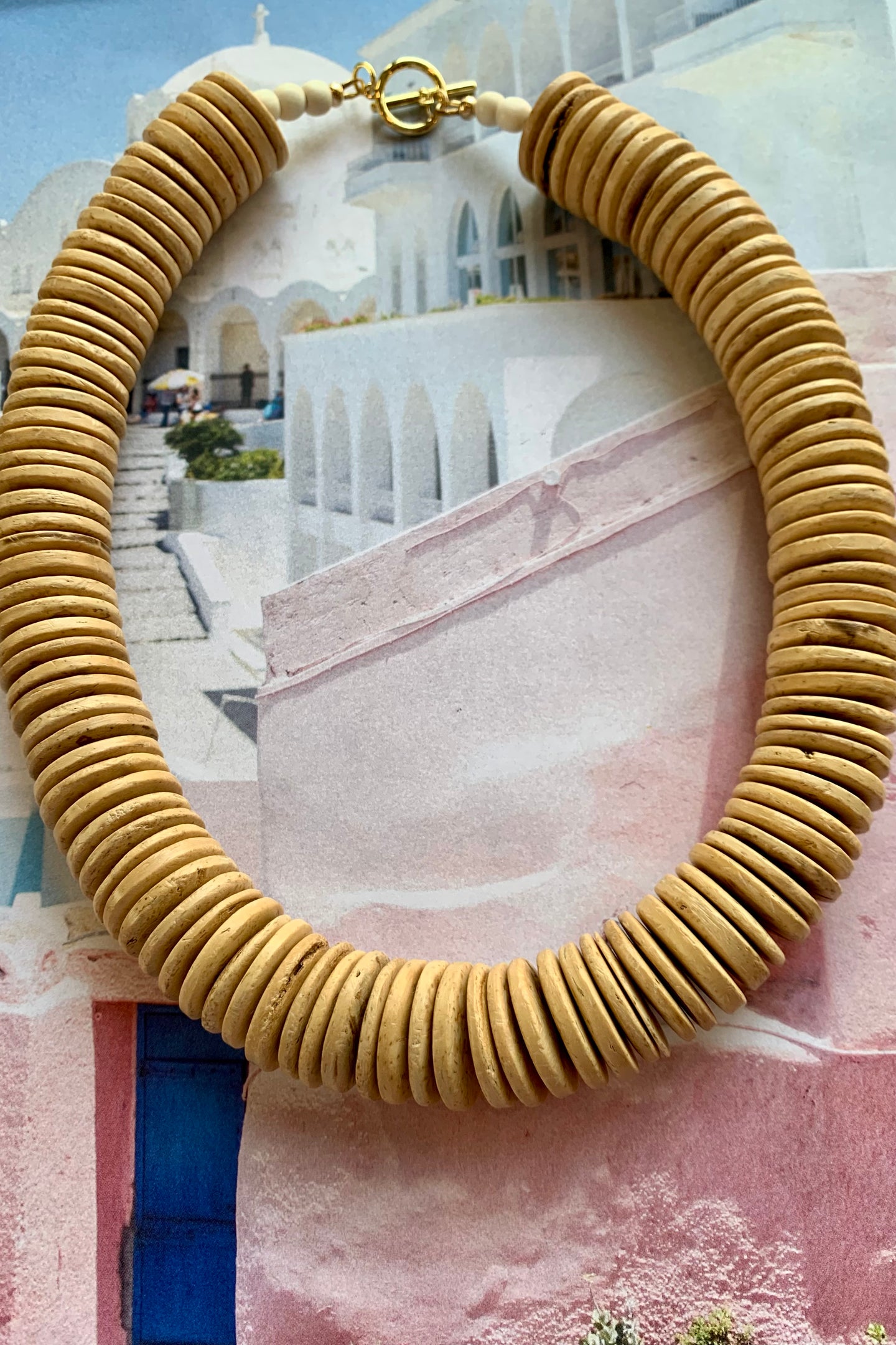 Beige Coconut Shell Necklace