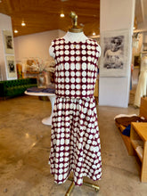 Bordeaux Dot Midi Skirt