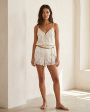 Anya Button Front Embroidered Cami