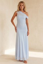 baby blue sheer mesh maxi dress 