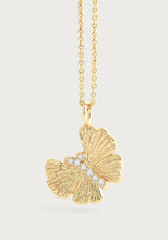 Anabel Aram Butterfly Gold Necklace, textured butterfly pendant detail