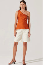 Francis Satin One Shoulder Top