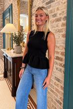 Peplum Sleeveless Knit Top