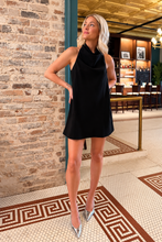 Noir Mini Halter Dress