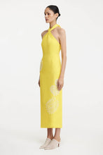 Significant Other yellow dress with contrast embroidery