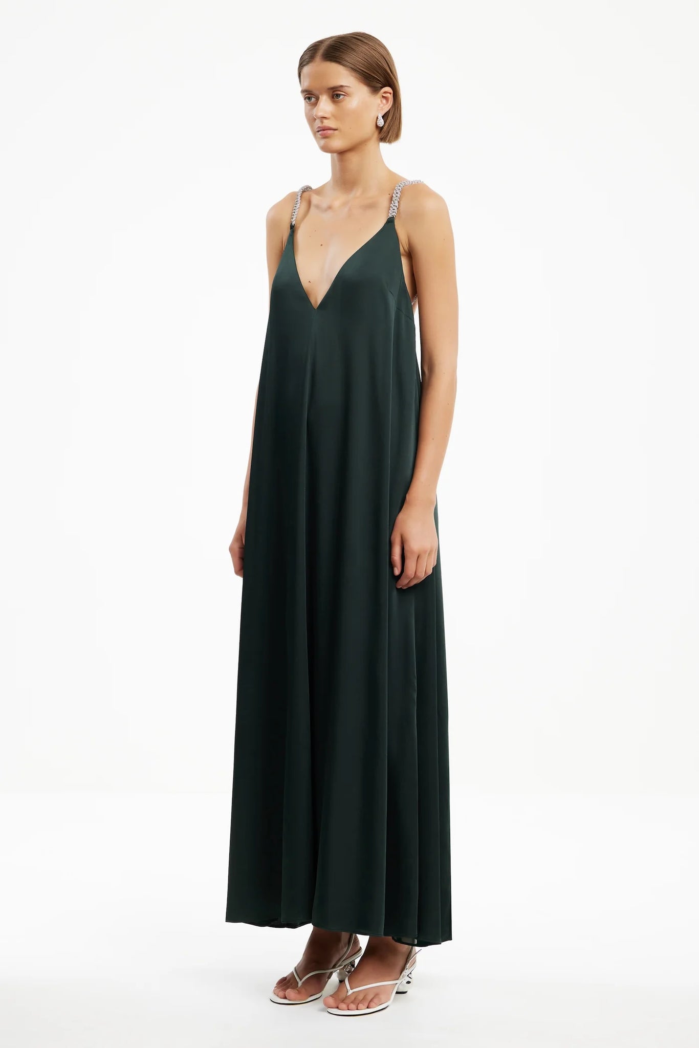 trapeze dress maxi Significant Other Abbey Trapeze Maxi Dress | Green | Size 6