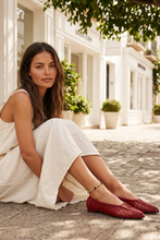 SIMONE RED CRAFT FLATS