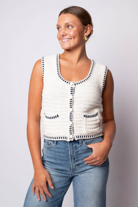 Luxe Crochet Sweater Vest