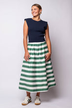 Bold Stripe Midi Skirt