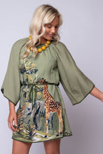 Irene Round Neck Printed Mini Dress