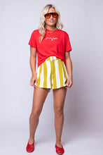 Lily Lime Striped Shorts