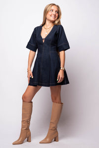 RAYA SHORT SLEEVE MINI DRESS