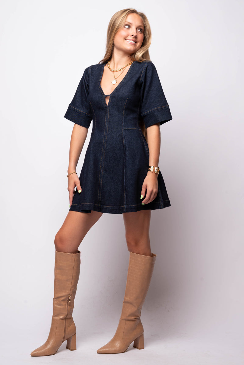 RAYA SHORT SLEEVE MINI DRESS