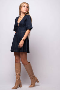 RAYA SHORT SLEEVE MINI DRESS