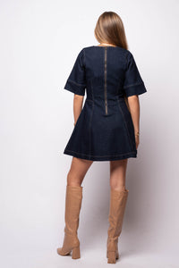 RAYA SHORT SLEEVE MINI DRESS