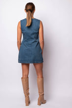 NORA DENIM WRAP MINI DRESS