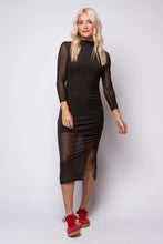 Choclate brown mesh dress