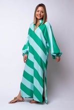 Coco Caftan - Green Stripe