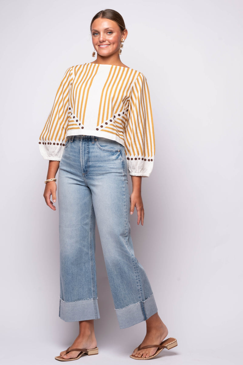 Lana Crop Cuffed Wide Leg