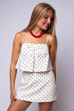 black and white polka dot set